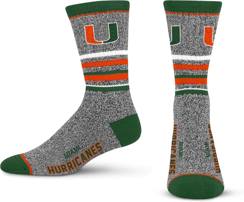 For Bare Feet Men's NFL 5 Star Marbled Crew Sock, 1 Pair